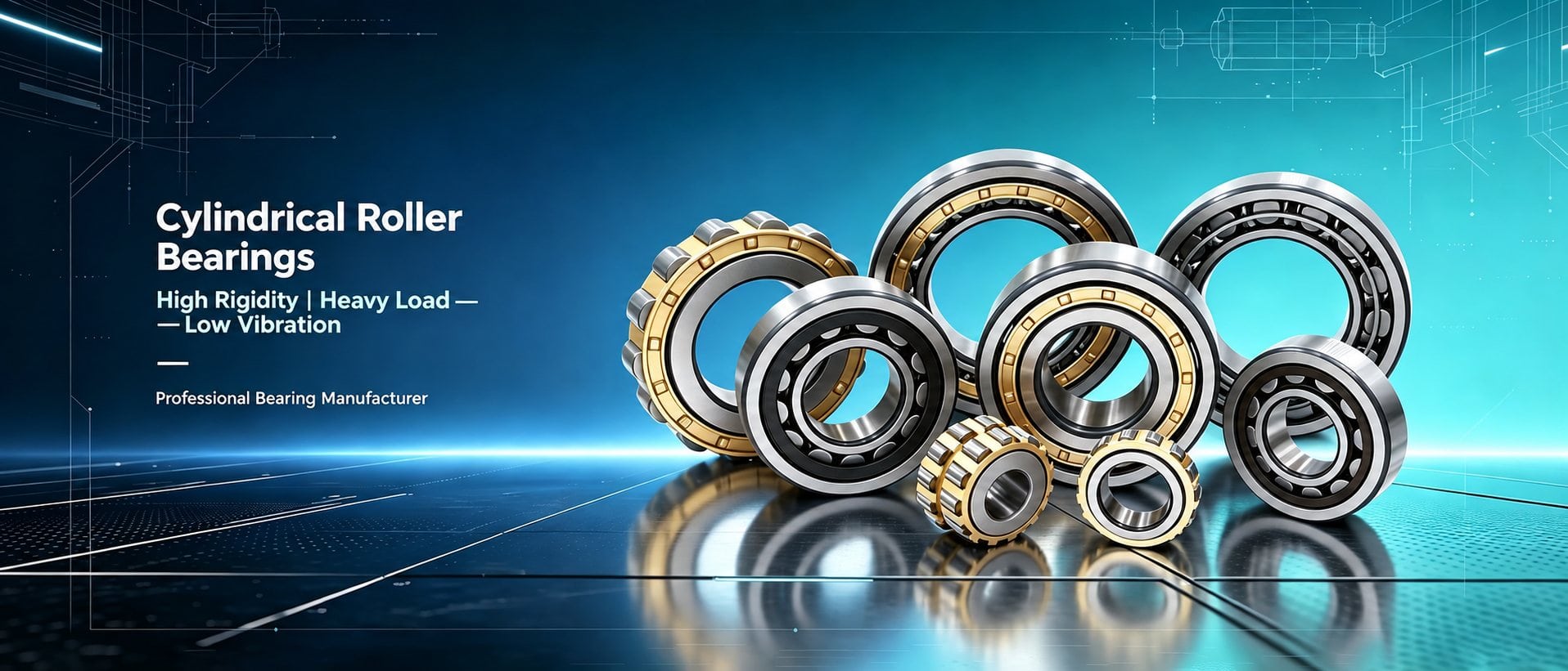 AOSN cylindrical roller bearings for heavy-load industrial machinery